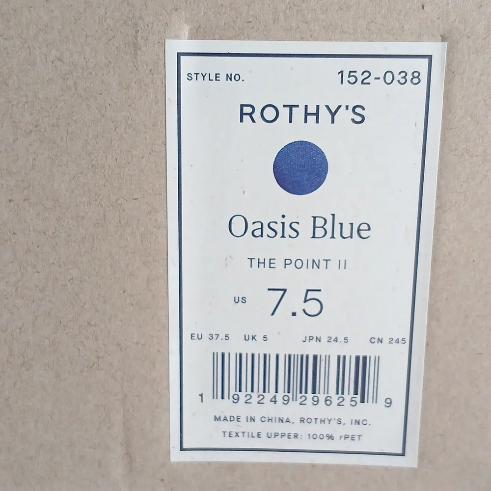 Rothy’s Oasis Blue THE POINT 11 - Picture 5 of 5